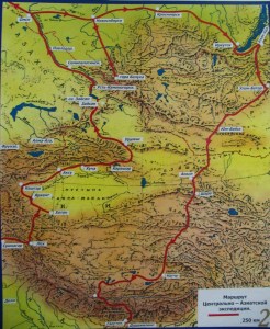 Карта экспедиции Рерихов